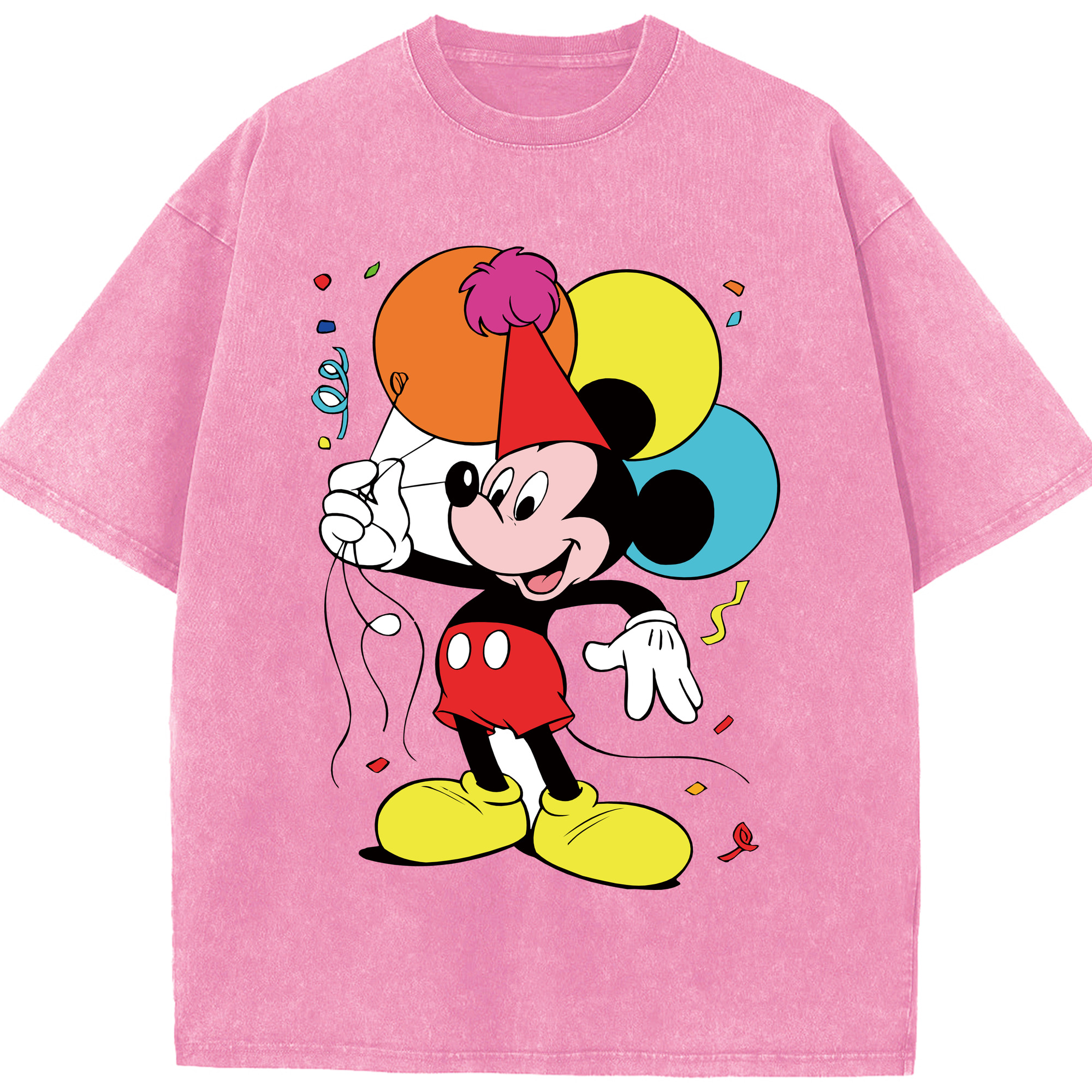 （画像用） ミッキーマウス Mickey Mouse 綿100% ヴィンテージ風 半袖Tシャツ（フロントプリント）